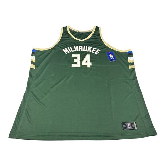 Giannis‎ Antetokounmpo Fanatics Fast Break NBA Jersey Milwaukee Bucks Green 3XLT - Picture 1 of 8